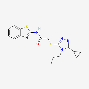 N-(1,3-benzothiazol-2-yl)-2-[(5-cyclopropyl-4-propyl-4H-1,2,4-triazol-3-yl)sulfanyl]acetamide