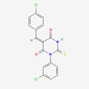 5-(4-chlorobenzylidene)-1-(3-chlorophenyl)-2-thioxodihydro-4,6(1H,5H)-pyrimidinedione