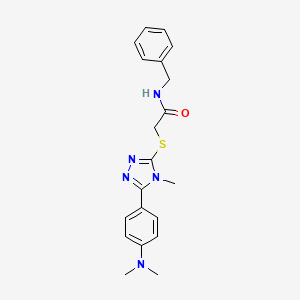 N-benzyl-2-({5-[4-(dimethylamino)phenyl]-4-methyl-4H-1,2,4-triazol-3-yl}sulfanyl)acetamide