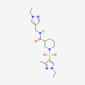 1-[(1-ETHYL-3-METHYL-1H-PYRAZOL-4-YL)SULFONYL]-N~3~-[(1-ETHYL-1H-PYRAZOL-4-YL)METHYL]-3-PIPERIDINECARBOXAMIDE