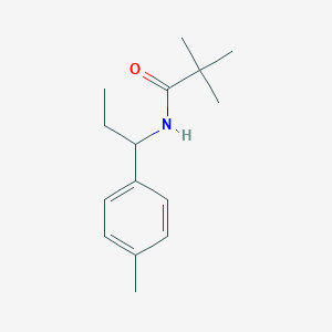 molecular formula C15H23NO B4859181 2,2-dimethyl-N-[1-(4-methylphenyl)propyl]propanamide 