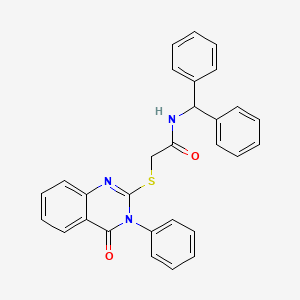 N-(diphenylmethyl)-2-[(4-oxo-3-phenyl-3,4-dihydroquinazolin-2-yl)sulfanyl]acetamide