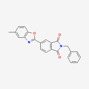 molecular formula C23H16N2O3 B4859225 2-benzyl-5-(5-methyl-1,3-benzoxazol-2-yl)-1H-isoindole-1,3(2H)-dione 