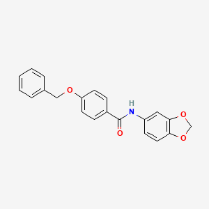 N-(1,3-benzodioxol-5-yl)-4-phenylmethoxybenzamide