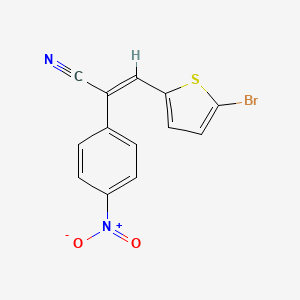 molecular formula C13H7BrN2O2S B4859272 (E)-3-(5-bromothiophen-2-yl)-2-(4-nitrophenyl)prop-2-enenitrile 