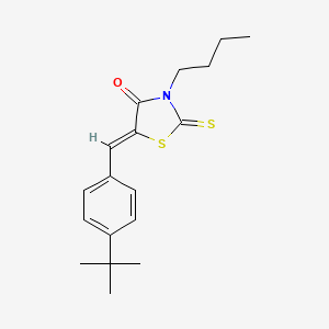 molecular formula C18H23NOS2 B4859303 3-butyl-5-(4-tert-butylbenzylidene)-2-thioxo-1,3-thiazolidin-4-one 