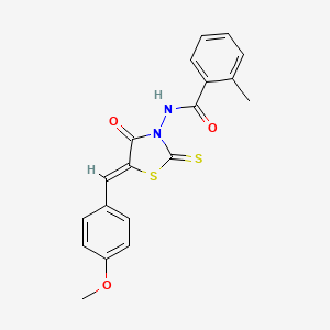 N-[5-(4-methoxybenzylidene)-4-oxo-2-thioxo-1,3-thiazolidin-3-yl]-2-methylbenzamide