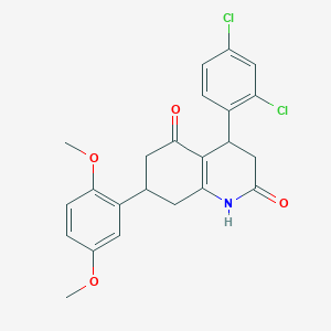 4-(2,4-dichlorophenyl)-7-(2,5-dimethoxyphenyl)-4,6,7,8-tetrahydroquinoline-2,5(1H,3H)-dione