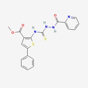 methyl 5-phenyl-2-({[2-(2-pyridinylcarbonyl)hydrazino]carbonothioyl}amino)-3-thiophenecarboxylate