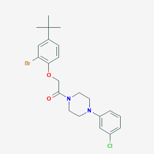 1-[(2-bromo-4-tert-butylphenoxy)acetyl]-4-(3-chlorophenyl)piperazine