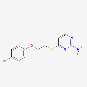 4-{[2-(4-bromophenoxy)ethyl]thio}-6-methyl-2-pyrimidinamine