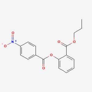 molecular formula C17H15NO6 B4859357 propyl 2-[(4-nitrobenzoyl)oxy]benzoate 