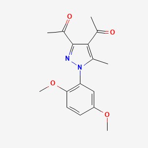 1-[4-ACETYL-1-(2,5-DIMETHOXYPHENYL)-5-METHYL-1H-PYRAZOL-3-YL]ETHAN-1-ONE