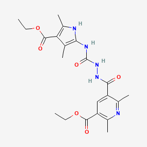 ethyl 5-[[(4-ethoxycarbonyl-3,5-dimethyl-1H-pyrrol-2-yl)carbamoylamino]carbamoyl]-2,6-dimethylpyridine-3-carboxylate