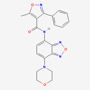 5-methyl-N-[7-(morpholin-4-yl)-2,1,3-benzoxadiazol-4-yl]-3-phenyl-1,2-oxazole-4-carboxamide