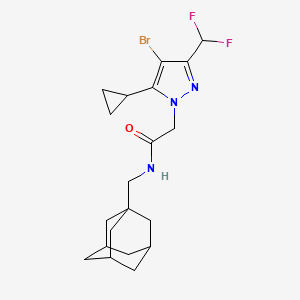 N-(1-adamantylmethyl)-2-[4-bromo-5-cyclopropyl-3-(difluoromethyl)-1H-pyrazol-1-yl]acetamide