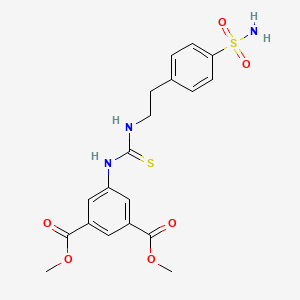 DIMETHYL 5-[({[4-(AMINOSULFONYL)PHENETHYL]AMINO}CARBOTHIOYL)AMINO]ISOPHTHALATE