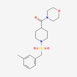 molecular formula C18H26N2O4S B4859424 4-{1-[(3-METHYLPHENYL)METHANESULFONYL]PIPERIDINE-4-CARBONYL}MORPHOLINE 