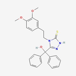 {4-[2-(3,4-dimethoxyphenyl)ethyl]-5-mercapto-4H-1,2,4-triazol-3-yl}(diphenyl)methanol