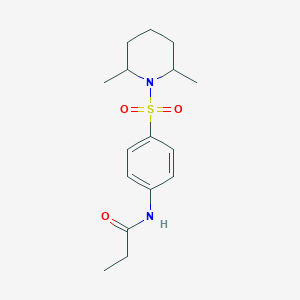 N-{4-[(2,6-dimethylpiperidin-1-yl)sulfonyl]phenyl}propanamide