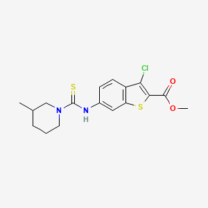 Methyl 3-chloro-6-{[(3-methylpiperidin-1-yl)carbonothioyl]amino}-1-benzothiophene-2-carboxylate