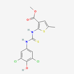 methyl 2-({[(3,5-dichloro-4-hydroxyphenyl)amino]carbonothioyl}amino)-5-methyl-3-thiophenecarboxylate