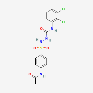 2-{[4-(acetylamino)phenyl]sulfonyl}-N-(2,3-dichlorophenyl)hydrazinecarboxamide