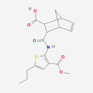 3-{[3-(Methoxycarbonyl)-5-propylthiophen-2-yl]carbamoyl}bicyclo[2.2.1]hept-5-ene-2-carboxylic acid