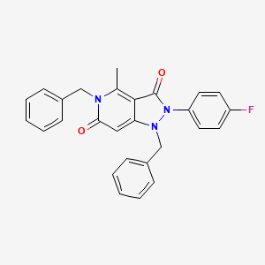 1,5-dibenzyl-2-(4-fluorophenyl)-4-methyl-1H-pyrazolo[4,3-c]pyridine-3,6(2H,5H)-dione