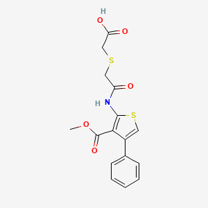 [(2-{[3-(methoxycarbonyl)-4-phenyl-2-thienyl]amino}-2-oxoethyl)thio]acetic acid