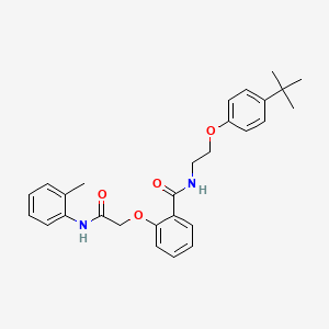 N-[2-(4-tert-butylphenoxy)ethyl]-2-[2-(2-methylanilino)-2-oxoethoxy]benzamide