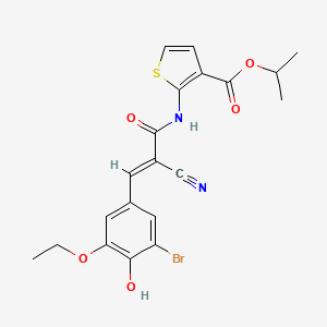 isopropyl 2-{[3-(3-bromo-5-ethoxy-4-hydroxyphenyl)-2-cyanoacryloyl]amino}-3-thiophenecarboxylate