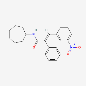 N-cycloheptyl-3-(3-nitrophenyl)-2-phenylacrylamide