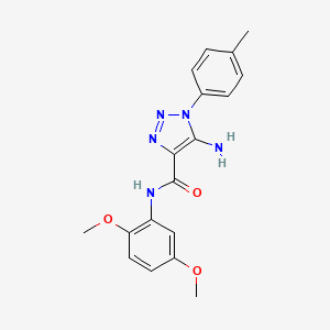 5-amino-N-(2,5-dimethoxyphenyl)-1-(4-methylphenyl)-1H-1,2,3-triazole-4-carboxamide