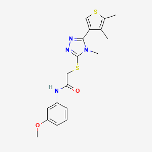 2-{[5-(4,5-DIMETHYL-3-THIENYL)-4-METHYL-4H-1,2,4-TRIAZOL-3-YL]SULFANYL}-N-(3-METHOXYPHENYL)ACETAMIDE