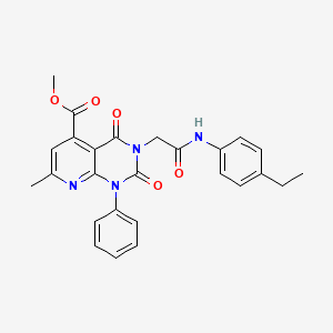 METHYL 3-{[(4-ETHYLPHENYL)CARBAMOYL]METHYL}-7-METHYL-2,4-DIOXO-1-PHENYL-1H,2H,3H,4H-PYRIDO[2,3-D]PYRIMIDINE-5-CARBOXYLATE