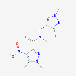 N-[(1,3-dimethyl-1H-pyrazol-4-yl)methyl]-N,1,5-trimethyl-4-nitro-1H-pyrazole-3-carboxamide