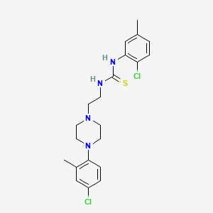 1-(2-Chloro-5-methylphenyl)-3-[2-[4-(4-chloro-2-methylphenyl)piperazin-1-yl]ethyl]thiourea