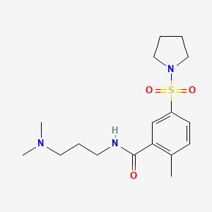 N-[3-(dimethylamino)propyl]-2-methyl-5-(1-pyrrolidinylsulfonyl)benzamide