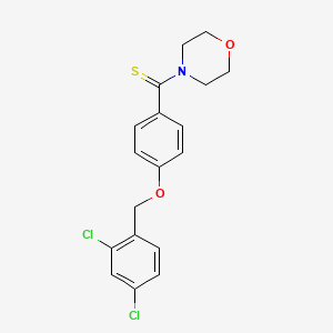 4-({4-[(2,4-dichlorobenzyl)oxy]phenyl}carbonothioyl)morpholine