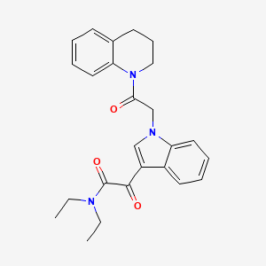 2-{1-[2-(3,4-dihydro-1(2H)-quinolinyl)-2-oxoethyl]-1H-indol-3-yl}-N,N-diethyl-2-oxoacetamide