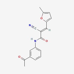 N-(3-acetylphenyl)-2-cyano-3-(5-methyl-2-furyl)acrylamide