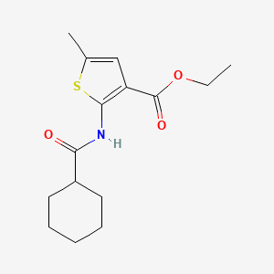 ethyl 2-[(cyclohexylcarbonyl)amino]-5-methyl-3-thiophenecarboxylate