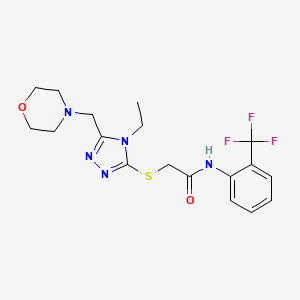 2-{[4-ethyl-5-(4-morpholinylmethyl)-4H-1,2,4-triazol-3-yl]thio}-N-[2-(trifluoromethyl)phenyl]acetamide