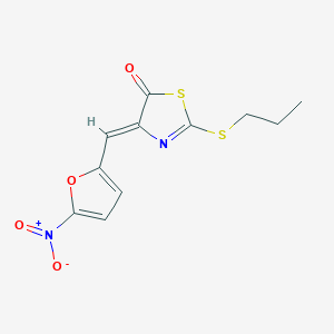 4-[(5-nitro-2-furyl)methylene]-2-(propylthio)-1,3-thiazol-5(4H)-one