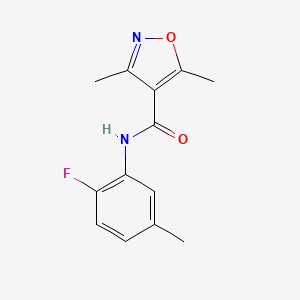 N-(2-fluoro-5-methylphenyl)-3,5-dimethyl-4-isoxazolecarboxamide