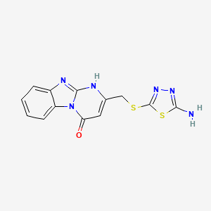 2-{[(5-AMINO-1,3,4-THIADIAZOL-2-YL)SULFANYL]METHYL}PYRIMIDO[1,2-A][1,3]BENZIMIDAZOL-4(1H)-ONE