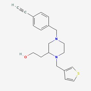 2-[4-(4-ethynylbenzyl)-1-(3-thienylmethyl)-2-piperazinyl]ethanol