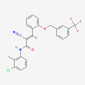 N-(3-chloro-2-methylphenyl)-2-cyano-3-(2-{[3-(trifluoromethyl)benzyl]oxy}phenyl)acrylamide