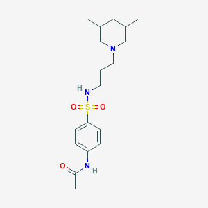 N-[4-({[3-(3,5-dimethyl-1-piperidinyl)propyl]amino}sulfonyl)phenyl]acetamide